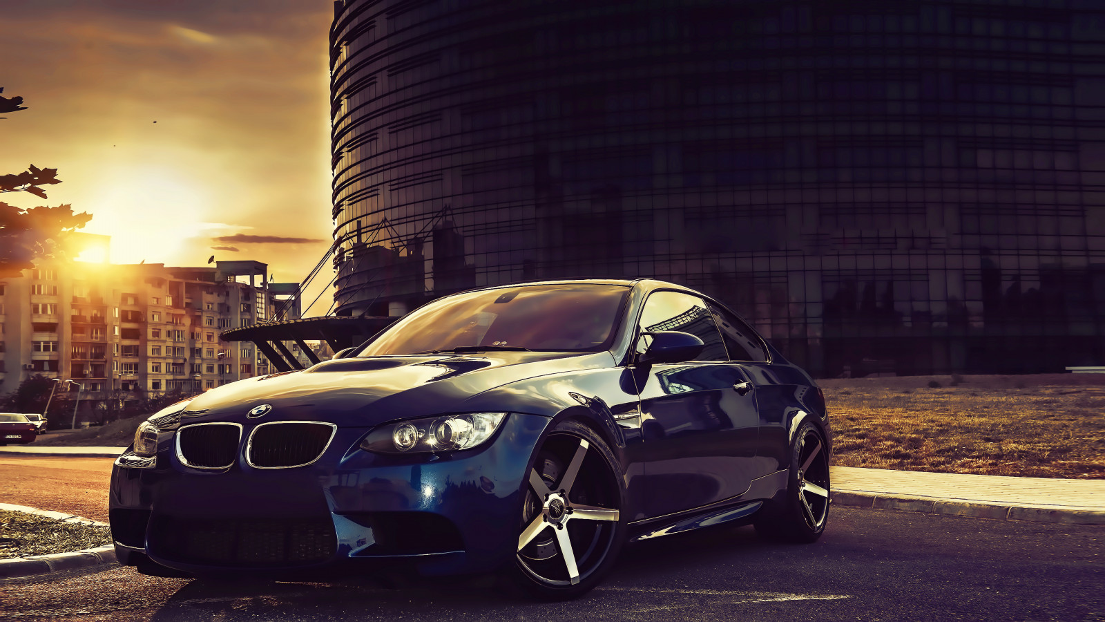 Fond D cran V hicule Voiture De Sport BMW Ville Ciel Des Nuages 