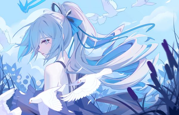anime,anime girls,birds,Pixiv,Honkai Impact 3rd,Bronya Zaychik