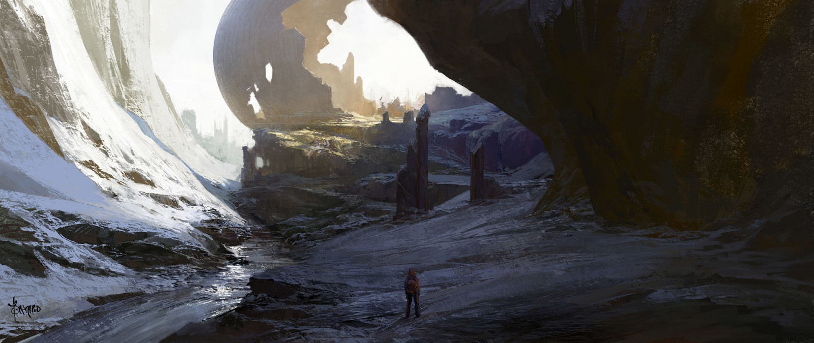 landskap, reflexion, konstverk, is, Science fiction, kanjon, Bildning, Terräng, skärmdump, landform, geografisk funktion