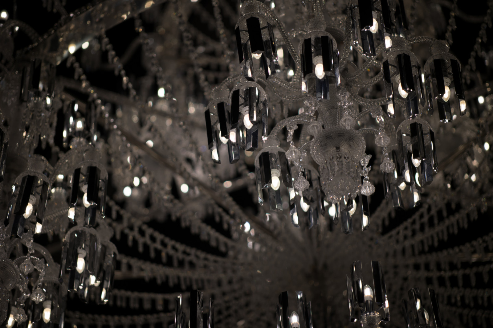 Japonsko, noc, Nikon, Vánoční osvětlení, jp, světlo, NIKKOR, osvětlení, lustr, tma, afs105mmf14eed, afsnikkor105mmf14eed, df, vánoční dekorace, svítidlo