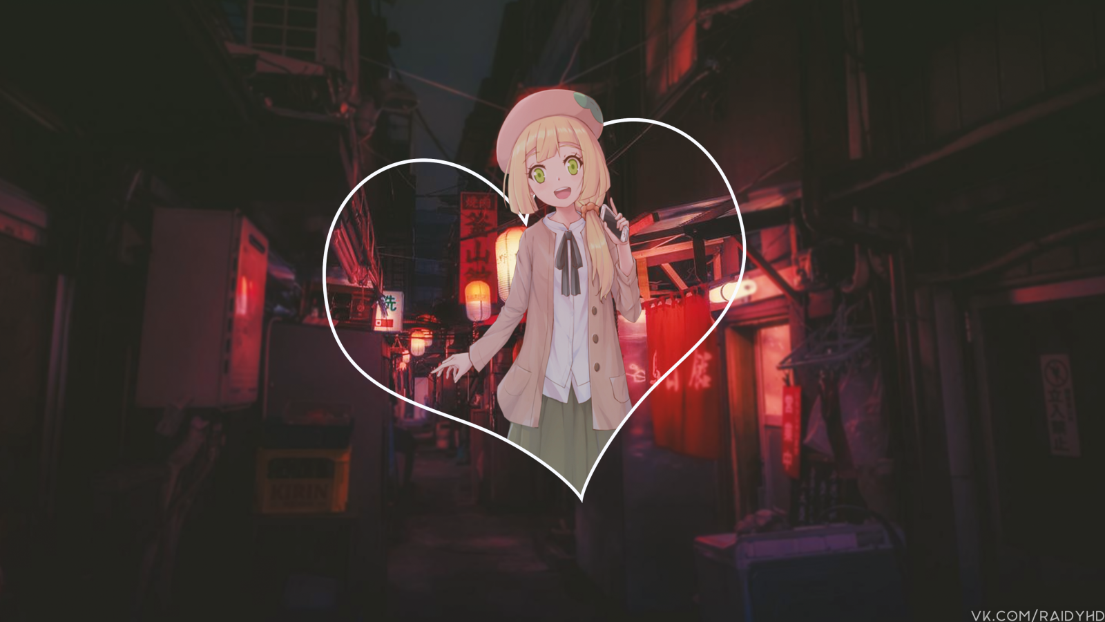 anime dívky, anime, picture in picture