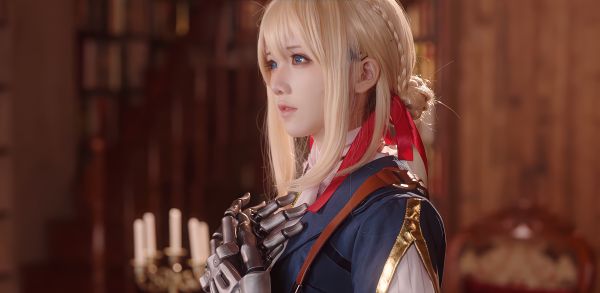 haixiu7, Violet Evergarden, Violet Evergarden character, cosplay, Asian, women