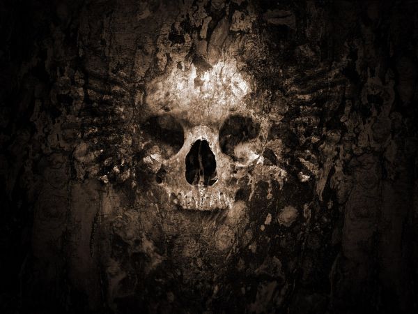 artwork,skull,cave,Formation,darkness,computer wallpaper