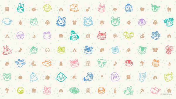 minimalism,simple background,Nintendo,Animal Crossing,Animal Crossing New Horizons,pattern