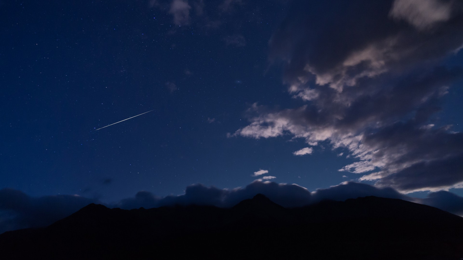 1920x1080 px, nuvens, horizonte, noite, mar, céu, Estrelas, Pôr do sol