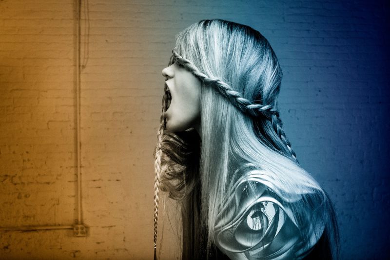 azul, escultura, estátua, mulheres, retrato, cabeça