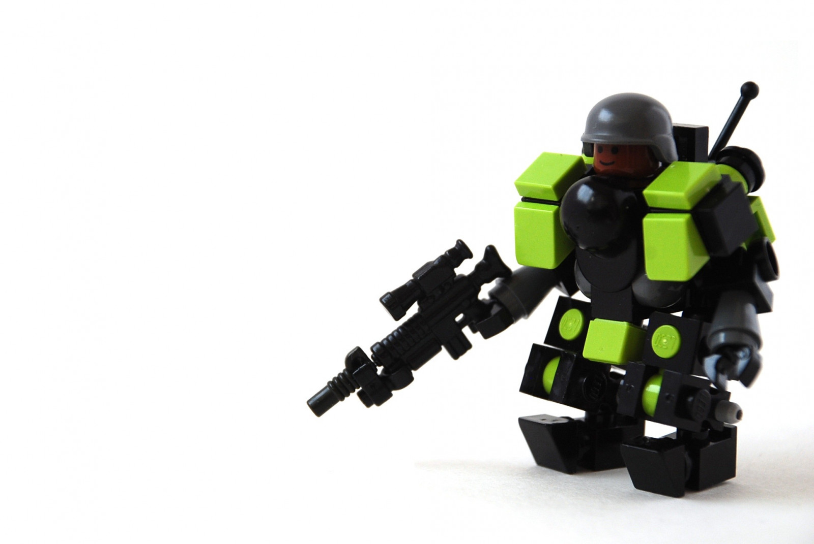 Tlustý, LEGO, jednoduchý, Nohy, Hračka, stroj, Limetka, dosti, design, s, moc, brickarms, hardsuit, ale, akční figurka, army men, frakce, sprinter, připojení, to je, efektivní