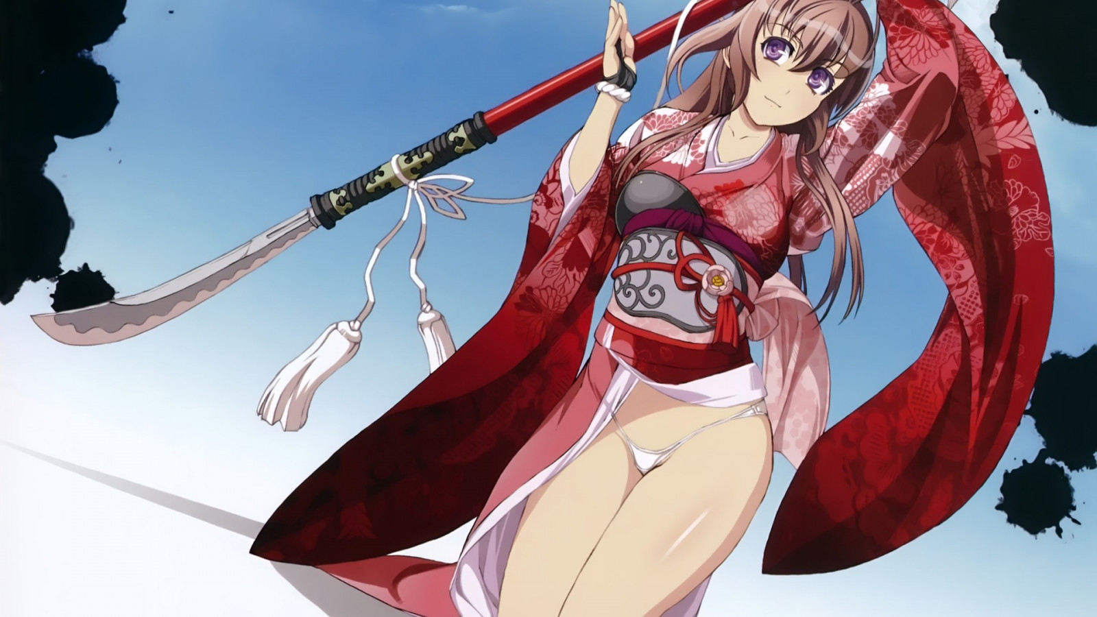 illustration, langt hår, anime, Anime piger, tegneserie, Hyakka Ryouran Samurai Girls, Tokugawa Sen, tegneserier, kostume