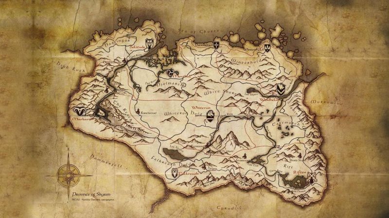 výkres, dřevo, textura, mapa, UMĚNÍ, The Elder Scrolls V Skyrim výkres, dřevo, textura, mapa, UMĚNÍ, The Elder Scrolls V Skyrim