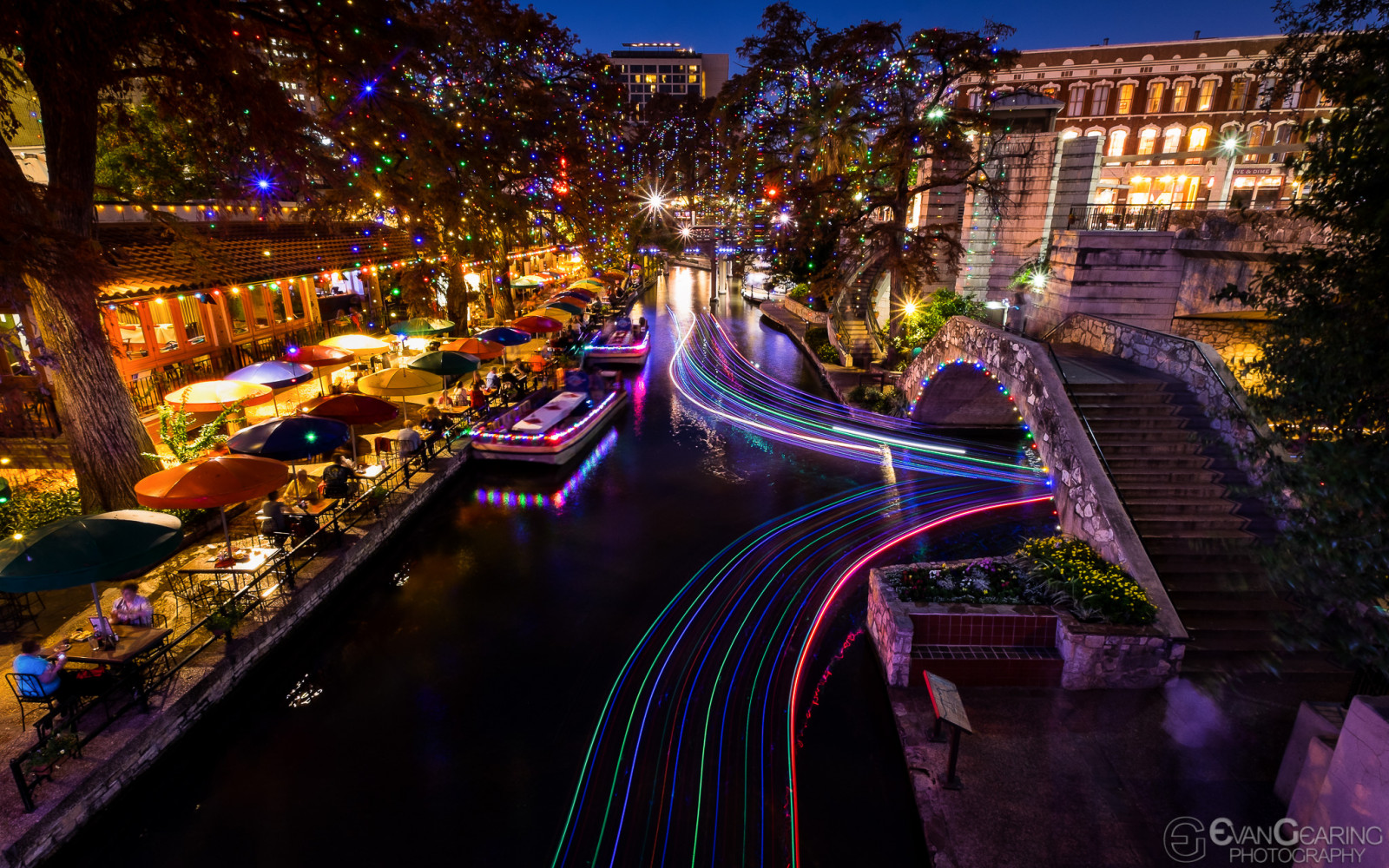 světla, město, panoráma města, noc, panoráma, mrakodrap, večer, Vánoce, soumrak, metropole, Texas, pruhy, centrum, Vánoce, mezník, Spojené státy, San Antonio, urban area, Metropolitní oblast, lidské osídlení, riverwalk, lightstreaks