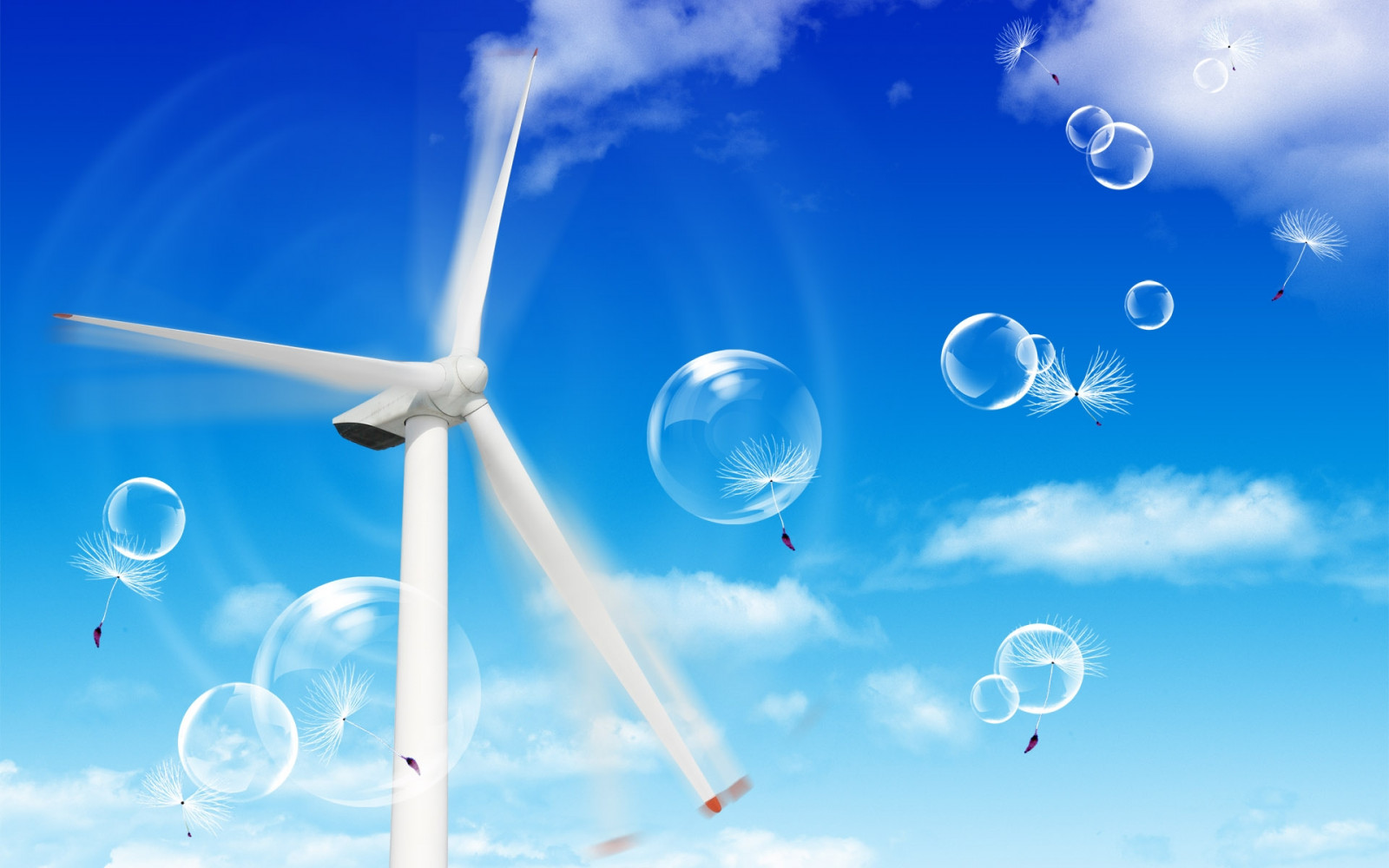 Wallpaper sky, wind, machine, dandelion, blow, parachute, energy