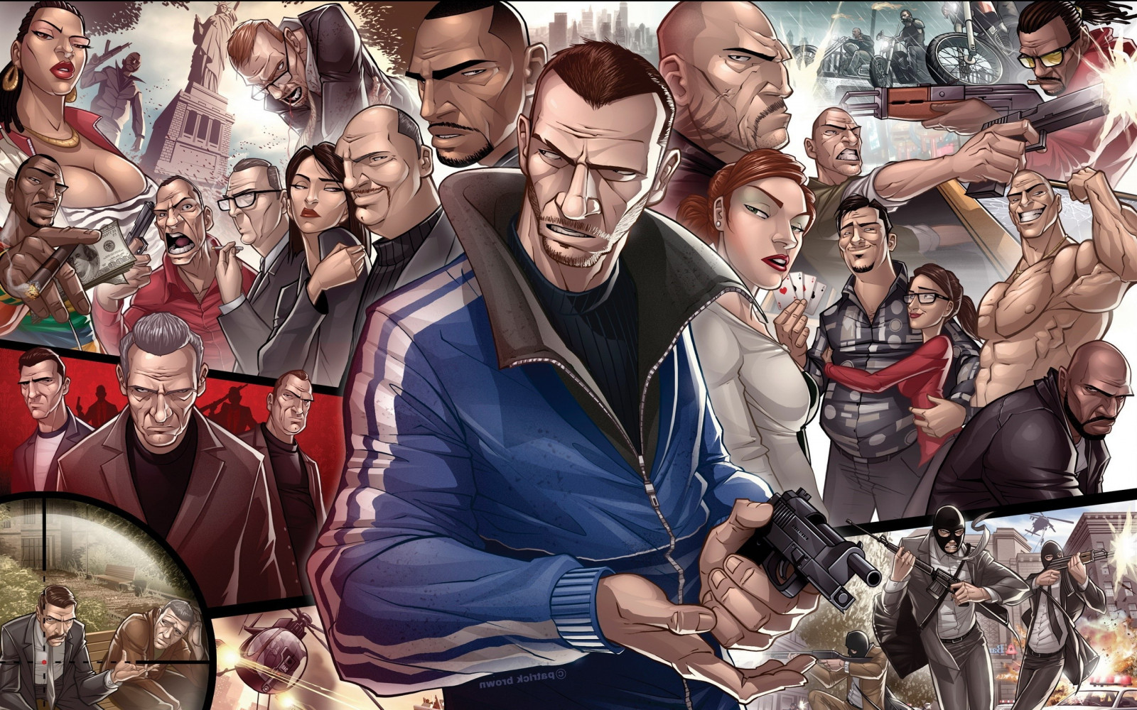 lidé, anime, koláž, komiks, velká automobilová krádež, publikum, orchestr, dav, 2560x1600 px, komiks, fotomontáž, sociální skupina