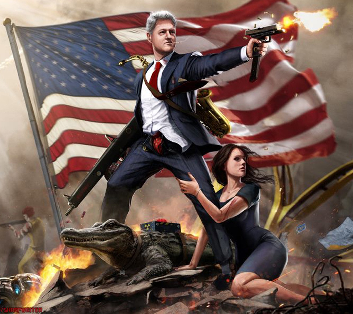 supereroe, i fumetti, Bill Clinton, immagine dello schermo, 1440x1280 px, cascatore, personaggio fittizio, fumetto, action figure