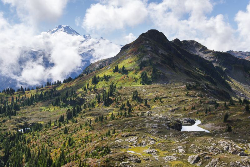 horských reliéf, hora, vysočina, divočina, nebe, hřbet