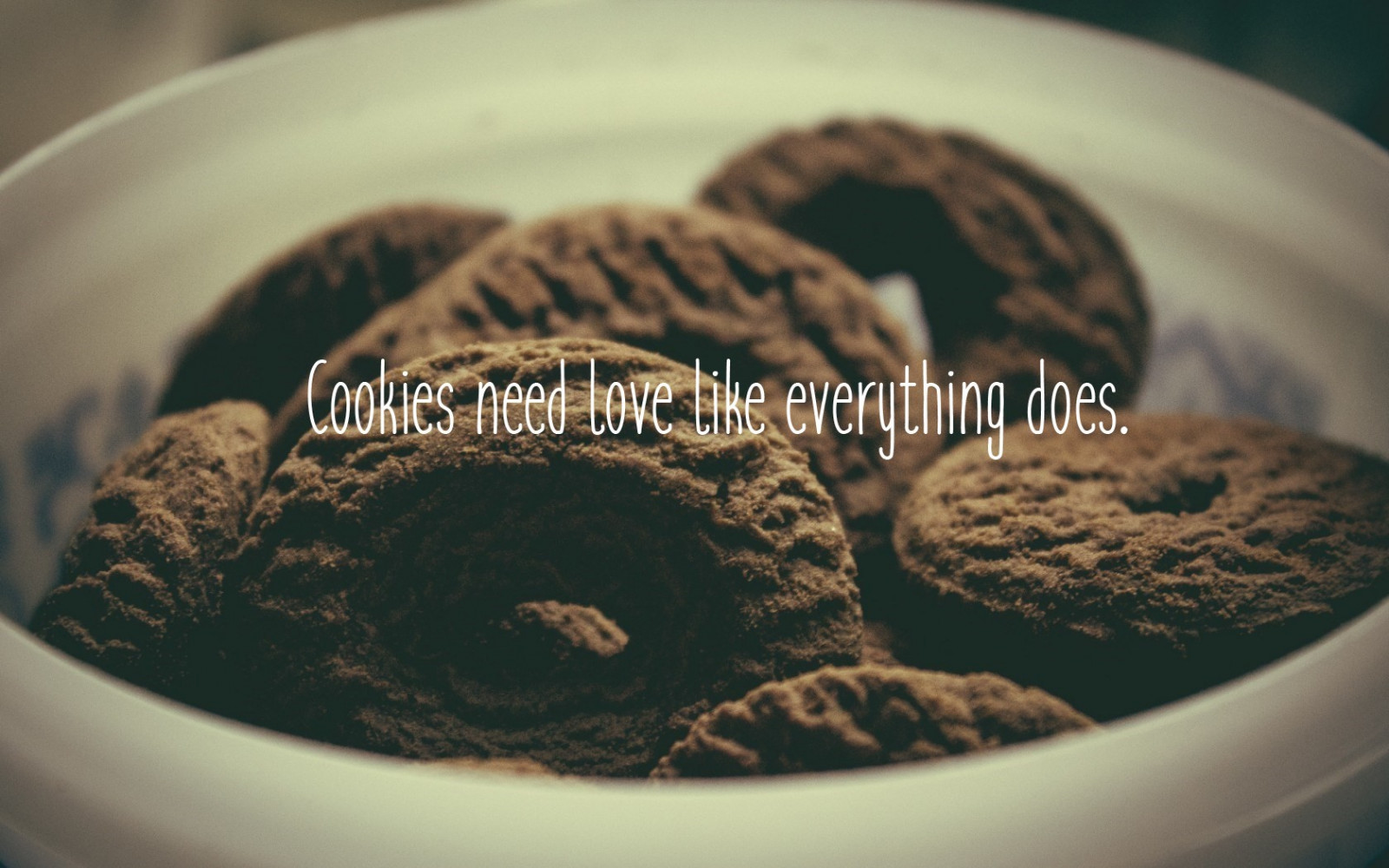 Wallpaper quote, typography, dessert, chocolate cake, baking, cookie