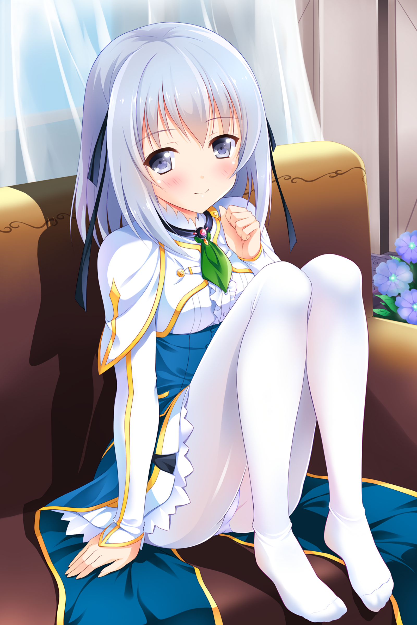 illustration, langt hår, anime, Anime piger, Blåt hår, Saijaku Muhai no Bahamut, tegneserie, sort hår, Airi Arcadia, mangaka