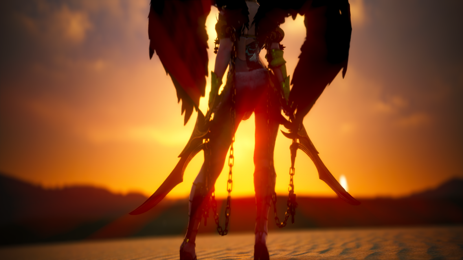 Wallpaper black desert online, lahn, wings 4096x2304