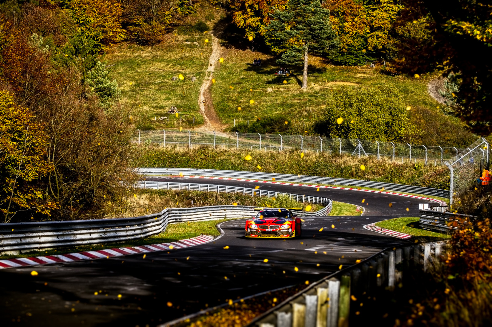 Fall Racing Backgrounds Wallpaper : auto, autumn, red, orange, car, yellow, racetrack, race ...