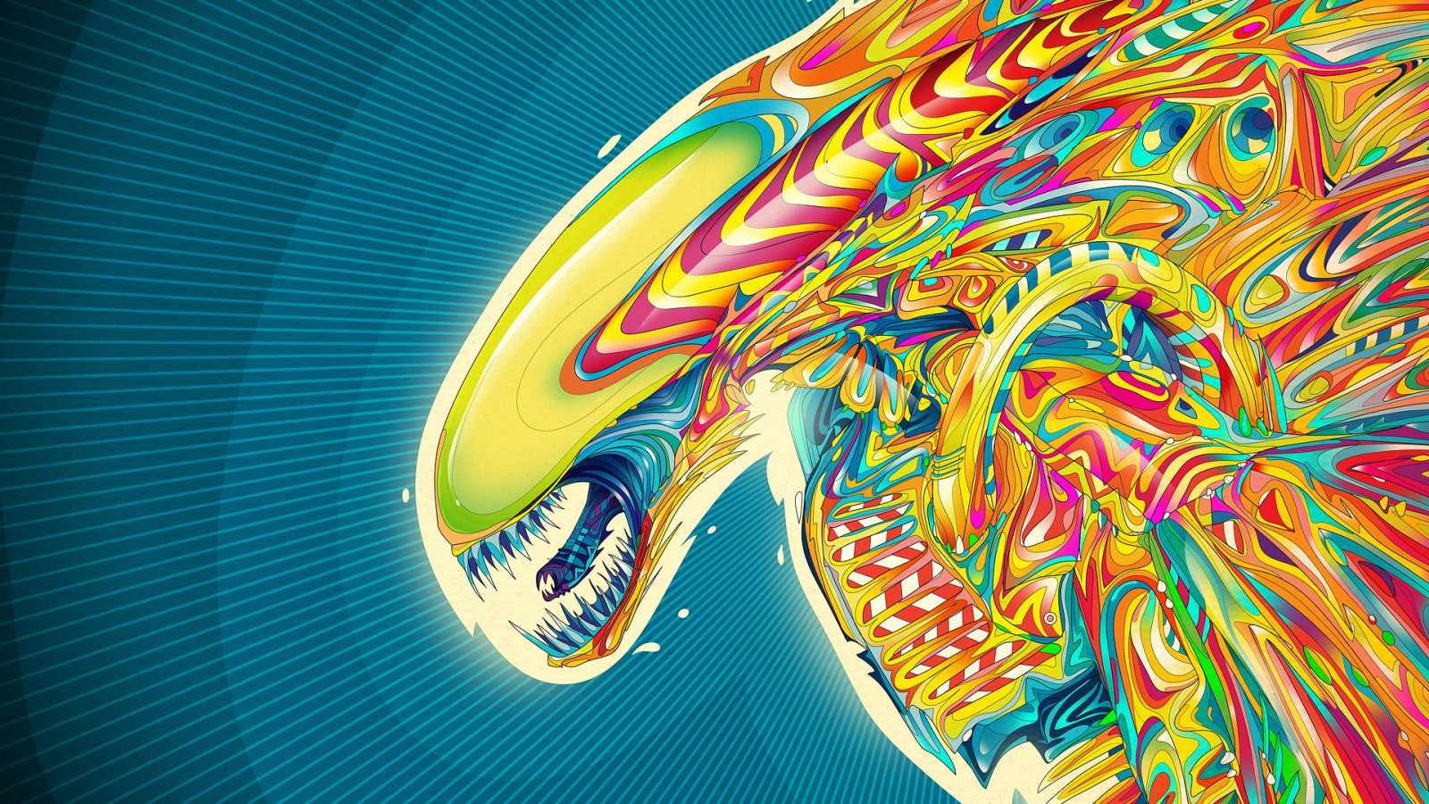 Wallpaper : illustration, abstract, circle, Xenomorph, aliens, biology ...