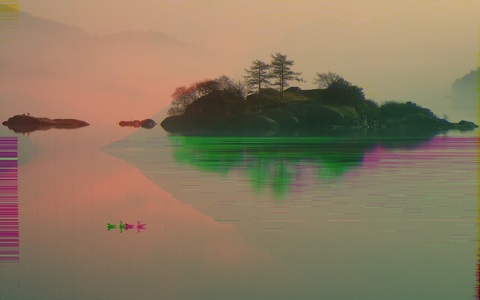 tramonto, mare, baia, riflessione, glitch art, Alba, mattina, costa, orizzonte, crepuscolo, alba, oceano, onda, fenomeno atmosferico