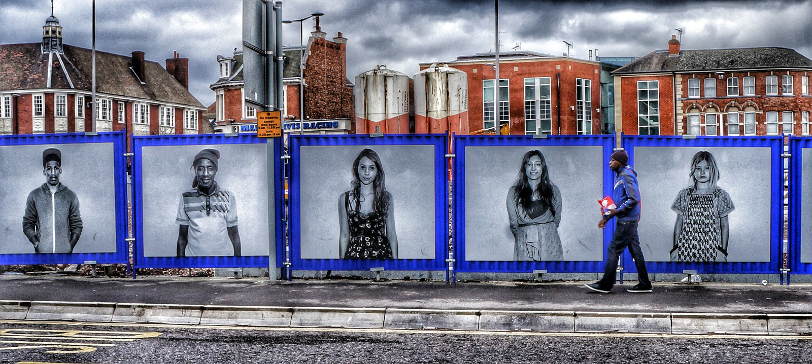 lidé, portrét, okno, město, ulice, budova, stěna, HDR, město, Sony, pouliční umění, nástěnná malba, blinkagain, barva, barvitý, reklamní, streetphotography, nex, nex3, nexf3, sity, fasáda, sonynex, Leicestershire, Leicester, vysoké rozlišení