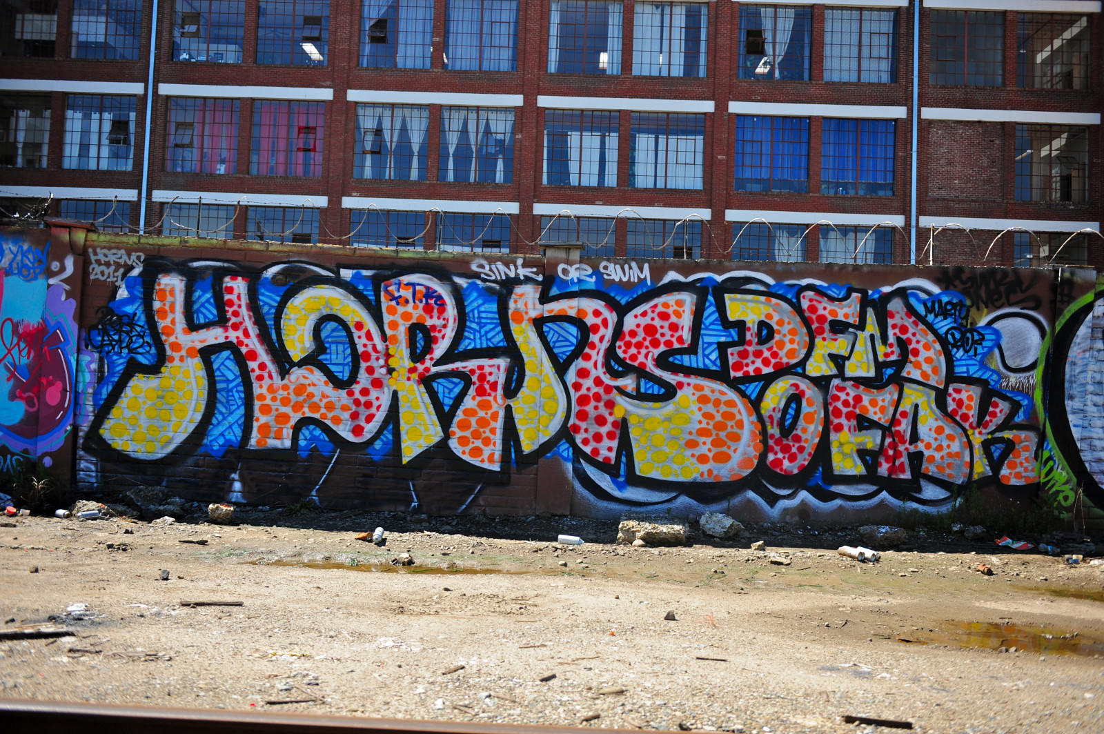 Wallpaper bay, wall, horns, California, graffiti, street art, mural