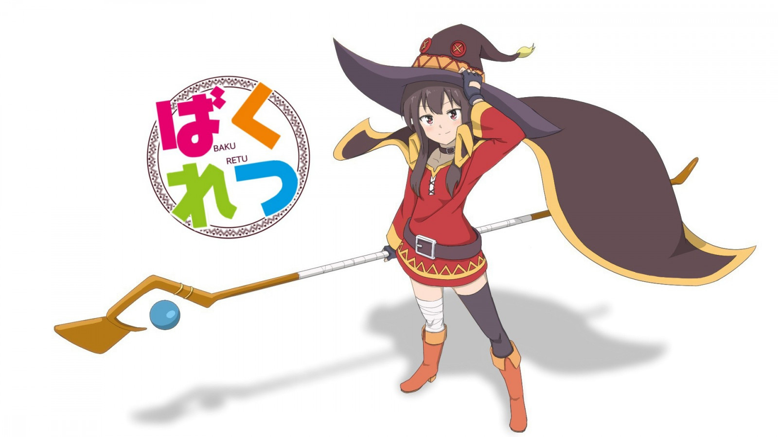 ilustrace, anime dívky, kreslená pohádka, Kono Subarashii Sekai ni Shukufuku wo, Megumin