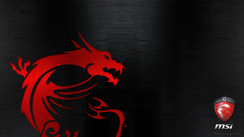 Červené, logo, MSI, Černá, ilustrace, plakát Červené, logo, MSI, Černá, ilustrace, plakát
