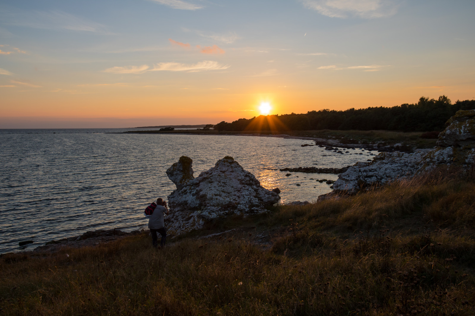 slunečnímu záření, západ slunce, moře, záliv, Skála, pobřeží, písek, pláž, svítání, večer, ráno, pobřeží, útes, slunce, horizont, pelerína, soumrak, Terén, mrak, svítání, oceán, vlna, solnedg ng, hav, kust, Gotland, holmh Llar, attackfoto, attackfoto8, jezero, tělo z vody, mořská vlna