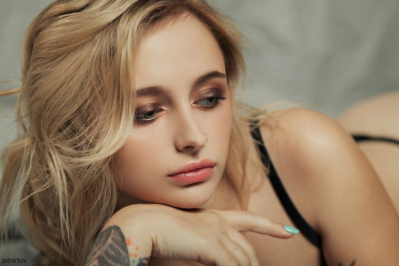 ženy, model, hloubka pole, tvář, blondýnka, odvrátila ženy, model, hloubka pole, tvář, blondýnka, odvrátila