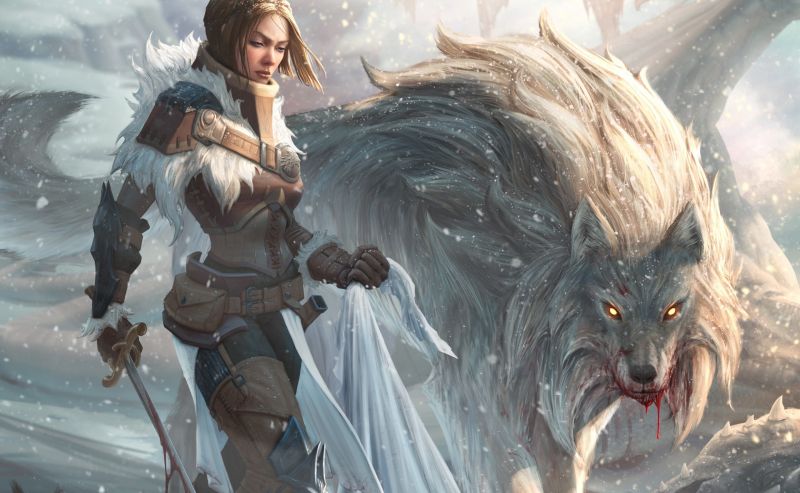 ženy, fantasy umění, vlk, anime, umělecká díla, mytologie ženy, fantasy umění, vlk, anime, umělecká díla, mytologie