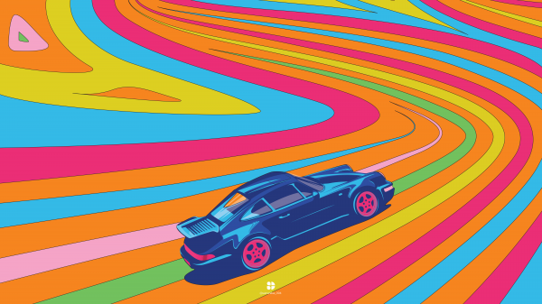 trippy,psychedelic,digital art,porsche 906,Porsche 992,vehicle