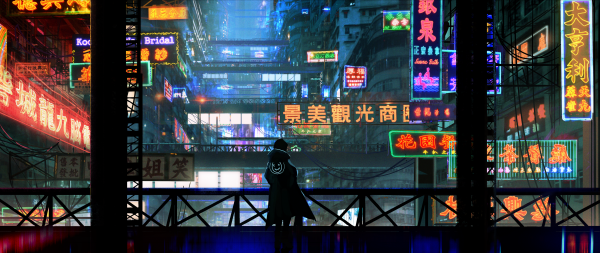 digital art,artwork,illustration,billboards,neon,neon sign