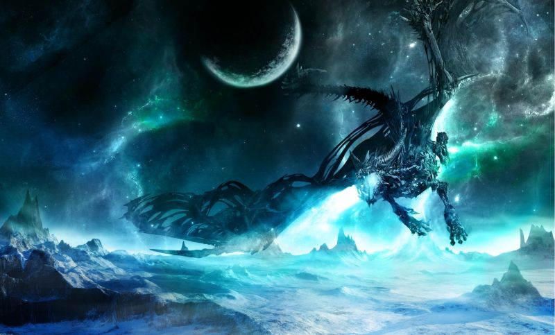fantasy umění, prostor, drak, loď duchů, planeta, mytologie fantasy umění, prostor, drak, loď duchů, planeta, mytologie