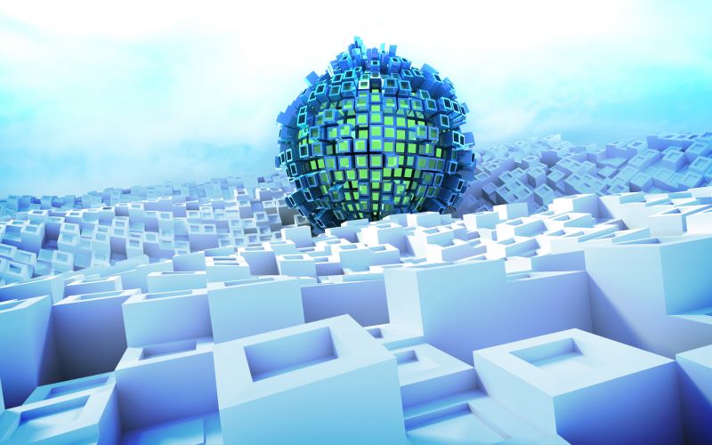 abstract, CGI, sky, sphere, blue, world abstract, CGI, sky, sphere, blue, world