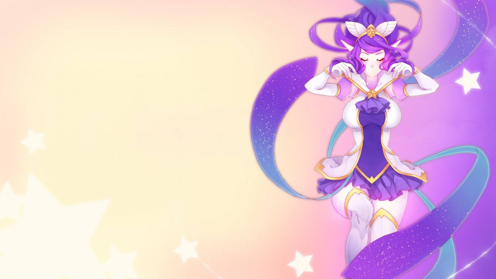 illustration, Summoner's Rift, Janna League of Legends, blomst, skærmbillede, computer tapet, fiktiv karakter