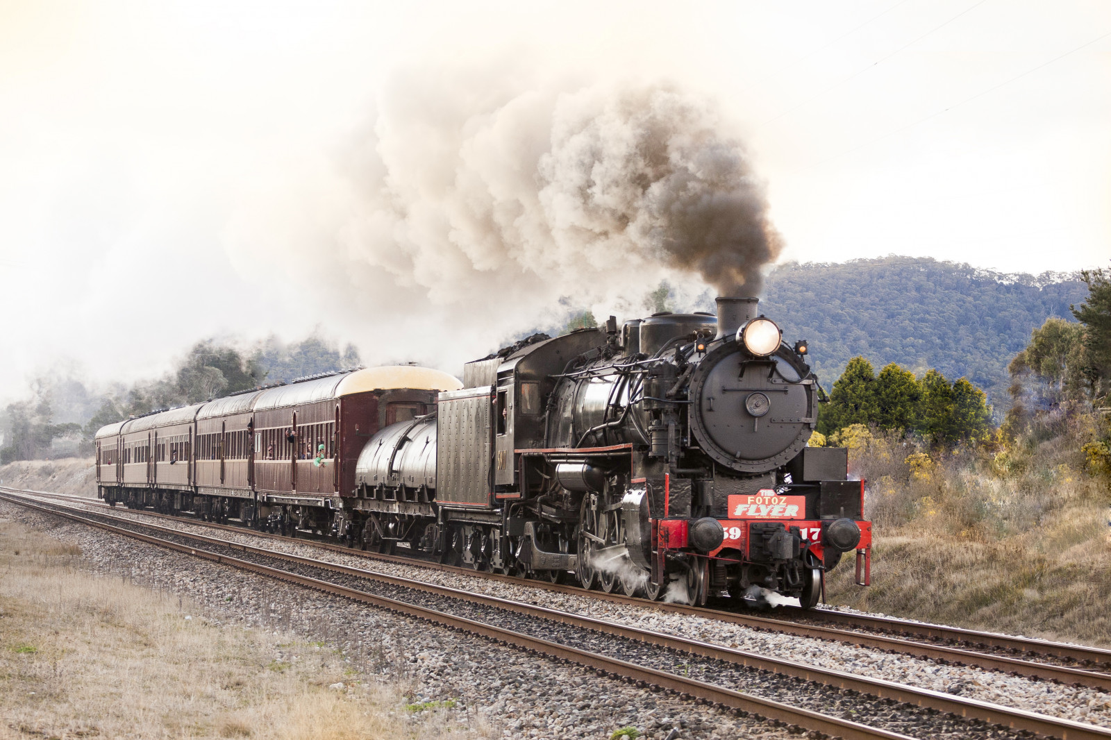 silnice, zima, bílý, Černá, hory, Krásná, venkovský, vlak, úžasný, flyer, dráha, otevřeno, Napájení, Pozadí, země, motor, parní, lokomotiva, pohled, rovný, fotoz, Lithgow, 5917, nathanmurphy, d59class, marrangaroo, railpage třída 139, rpaunsw59class, railpage loco 5917, rpaunsw59class5917, nathanmurphy5, marragroo