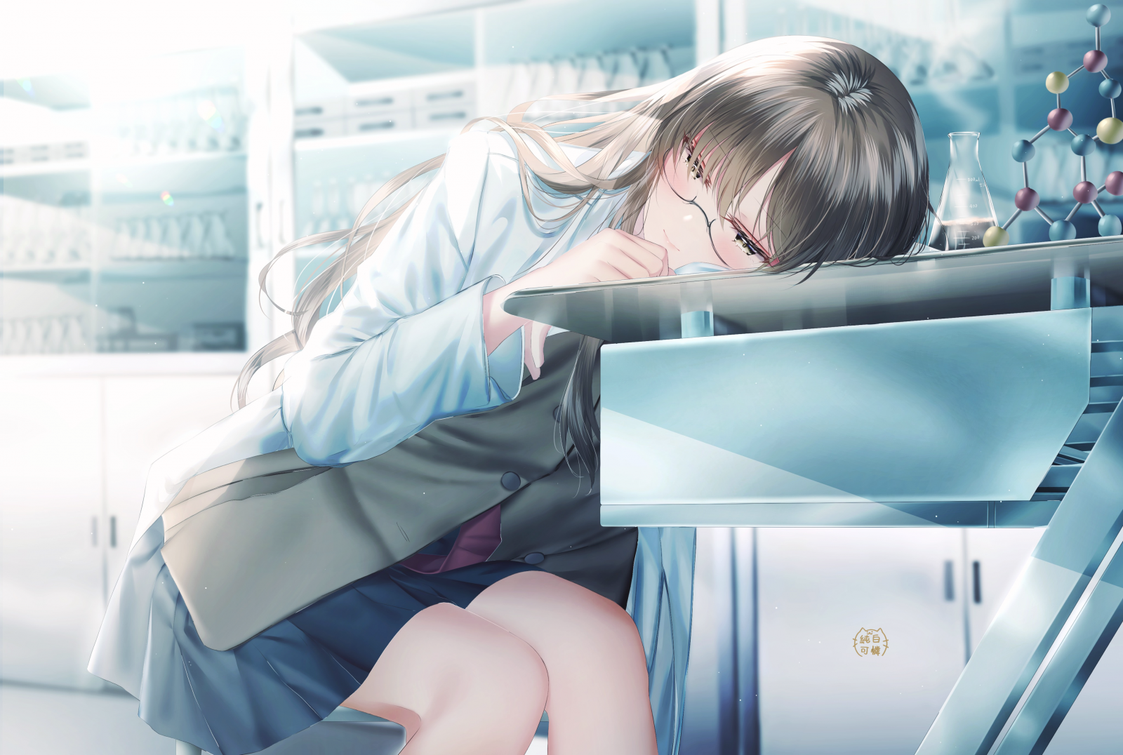 anime girls, laboratories