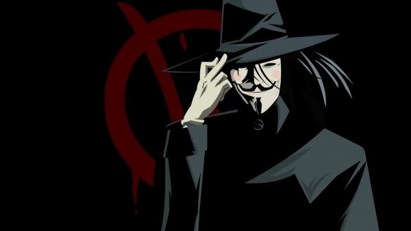 artwork, Anonymous, V for Vendetta, illustration, anime, cartoon