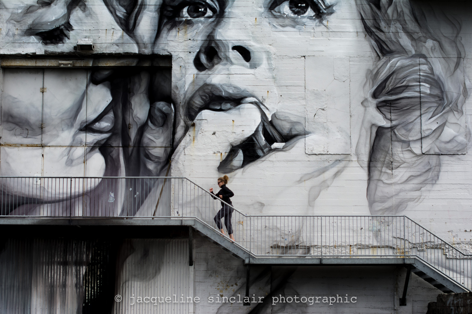 Wallpaper painting, women, portrait, building, wall, artwork, Iceland