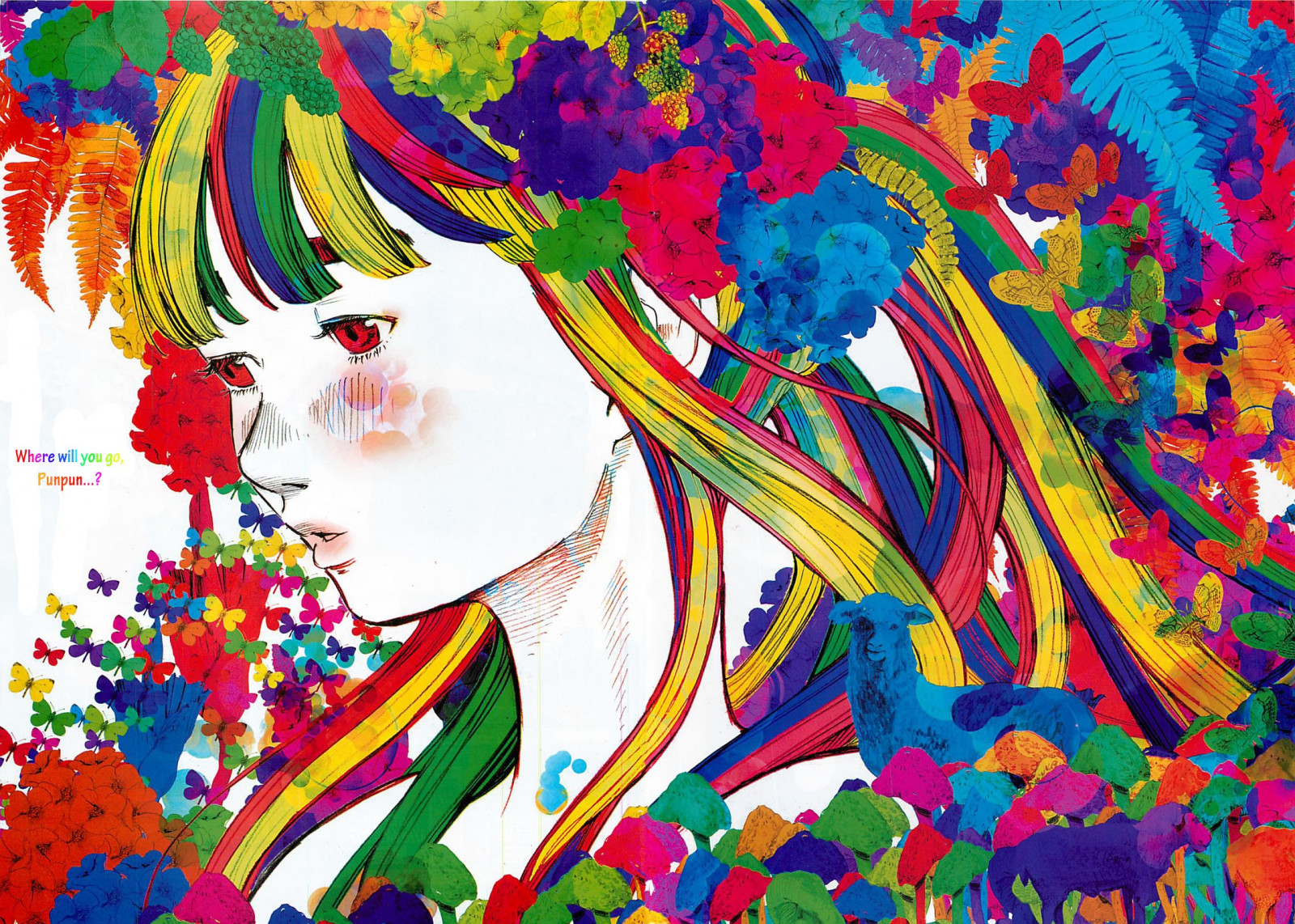 Wallpaper : colorful, painting, illustration, anime girls ...