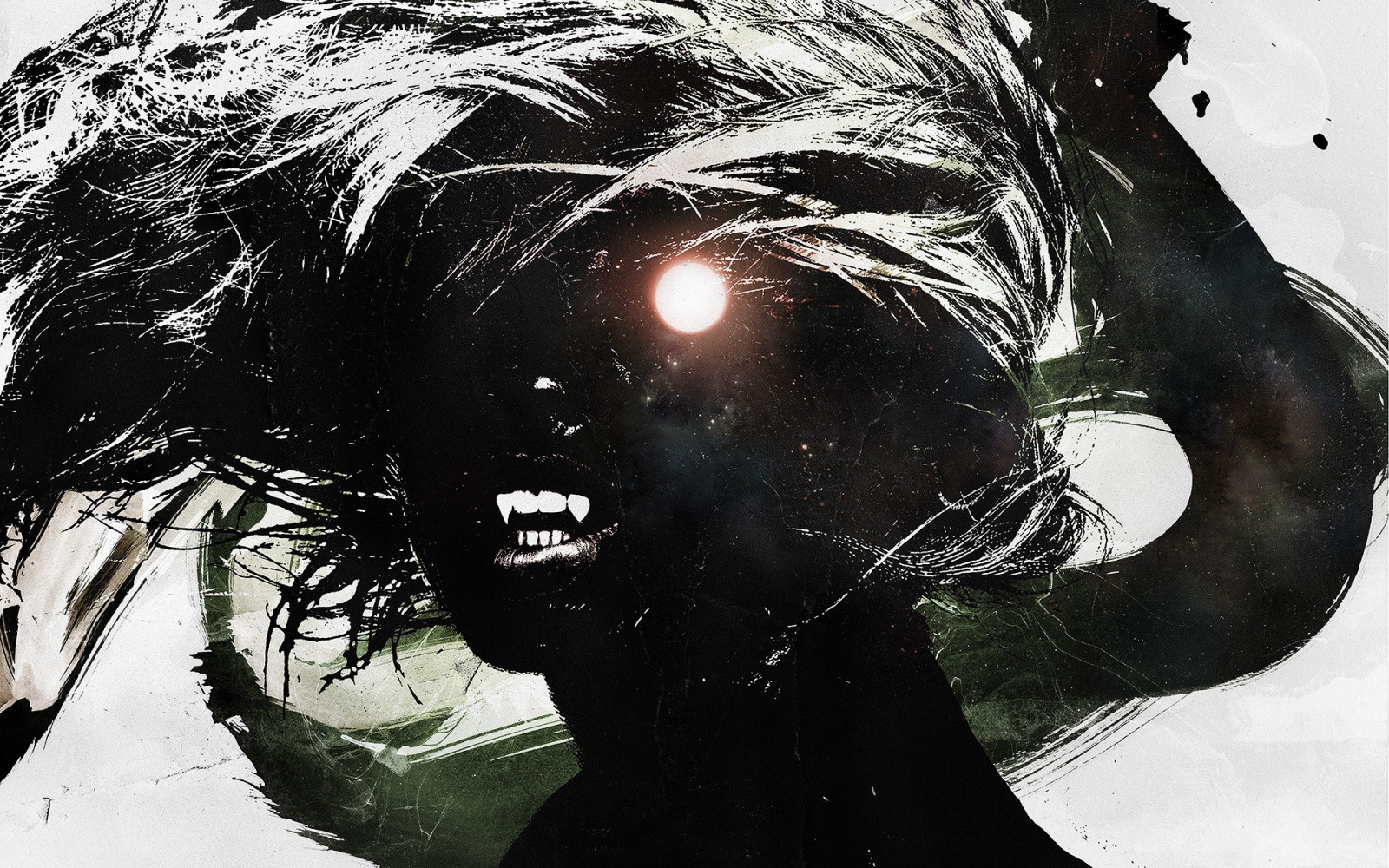 výkres, Černá, ilustrace, umělecká díla, zářící oči, Upíři, Alex Cherry, UMĚNÍ, skica, 1920x1200 px, kryt alba