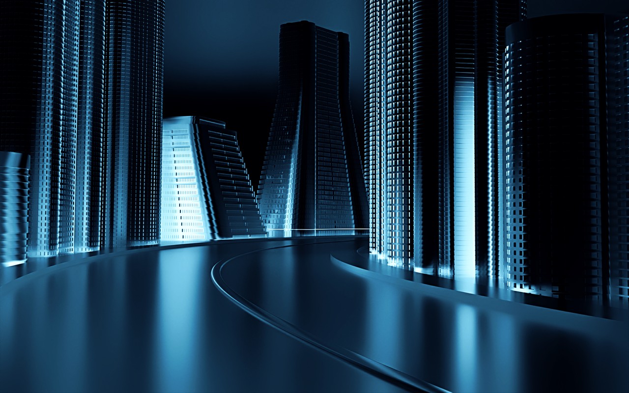 monokrom, bybilledet, nat, afspejling, fotografering, symmetri, skyline, skyskraber, science fiction, metropol, lys, form, linje, mørke, sort og hvid