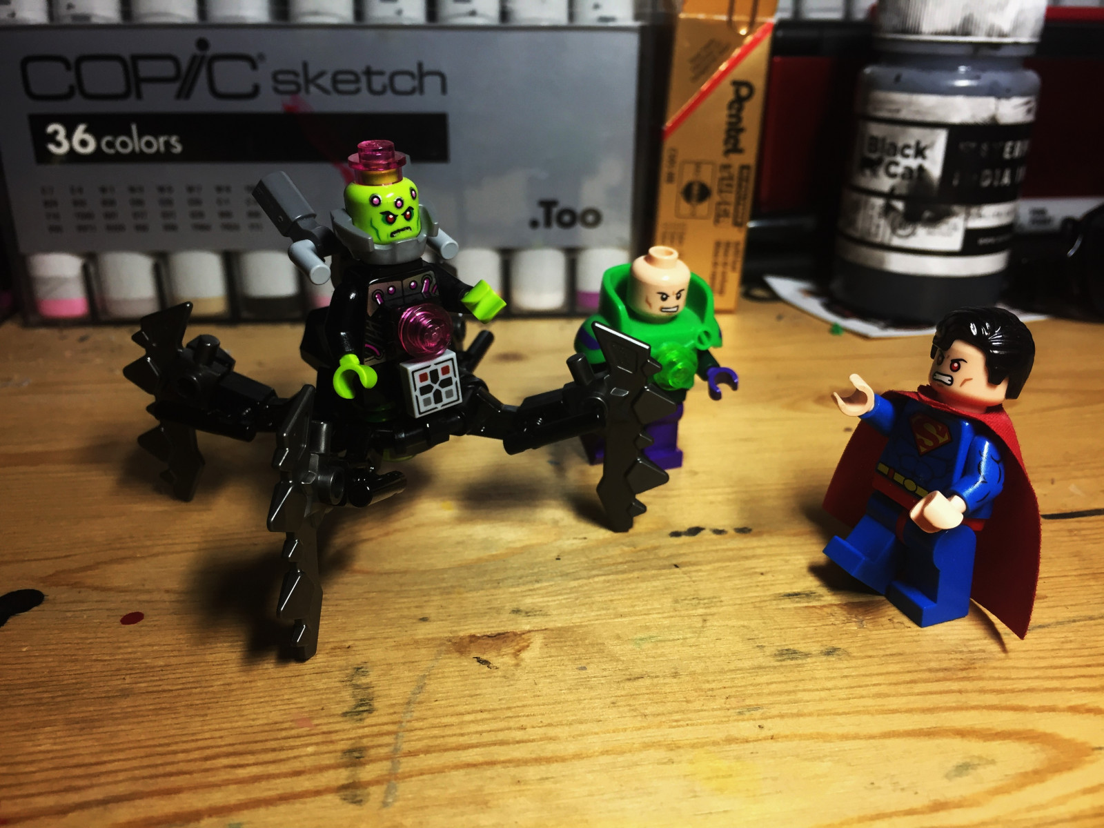 LEGO, DC, Superman, životy, Brainiac, pavouk, Lex, Luthor
