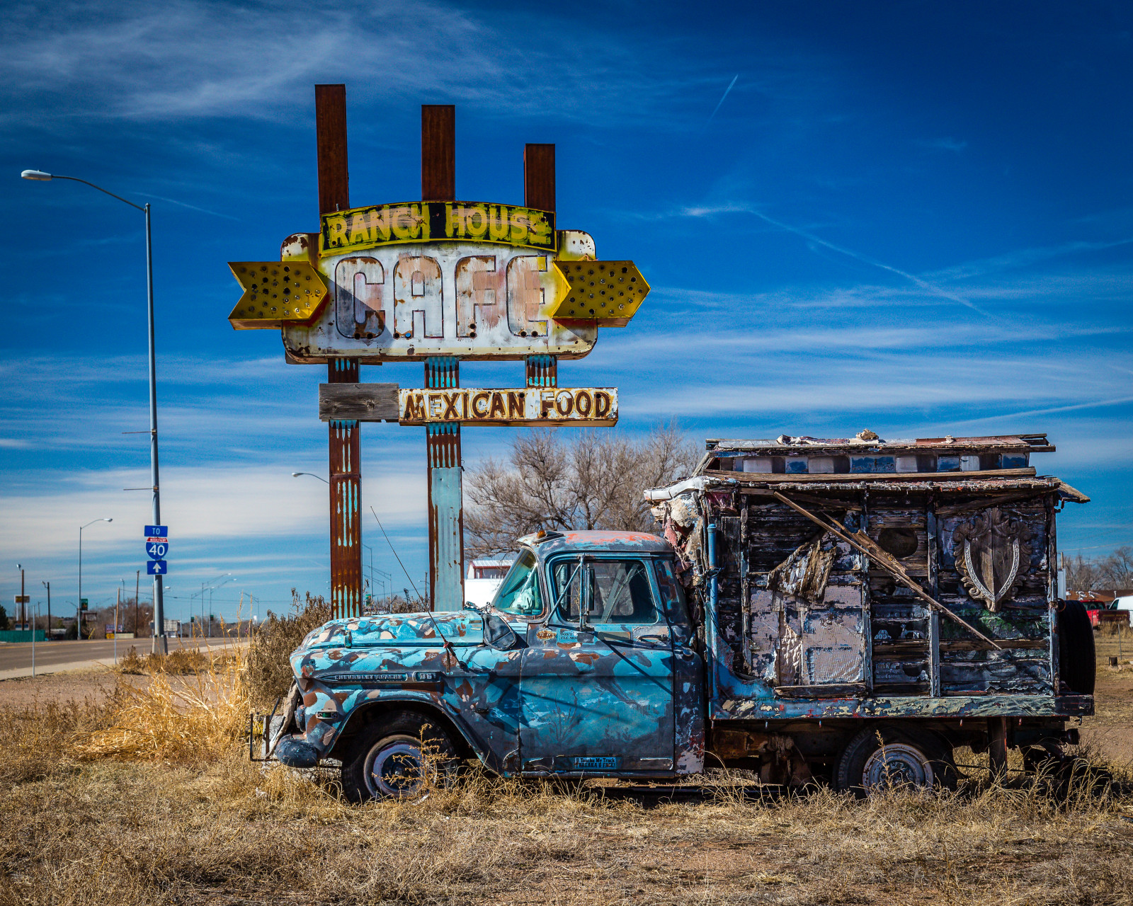 himmel, bil, køretøj, motor køretøj, træ, landskab