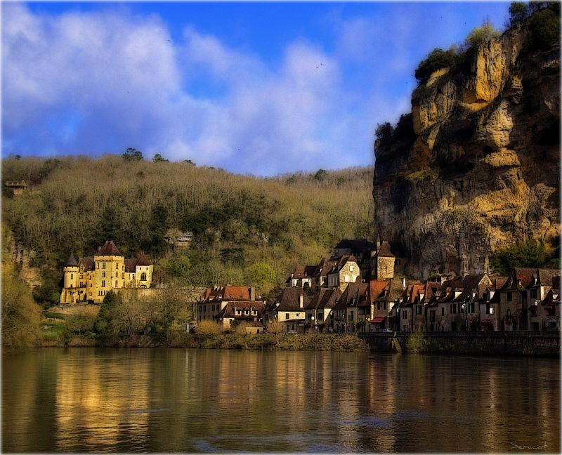 fiume, cielo, riflessione, natura, acqua, corpo d'acqua