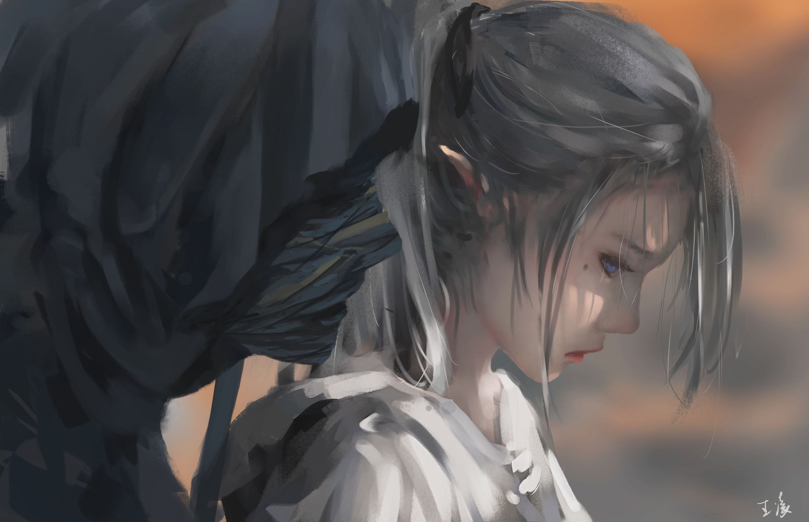 Fantasy kunst, anime, WLOP, alfer, skærmbillede, mangaka