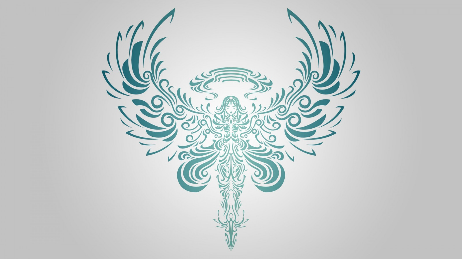 výkres, ilustrace, fantasy umění, fantasy dívky, minimalismus, anděl, logo, symetrie, vzor, design, křídlo, skica