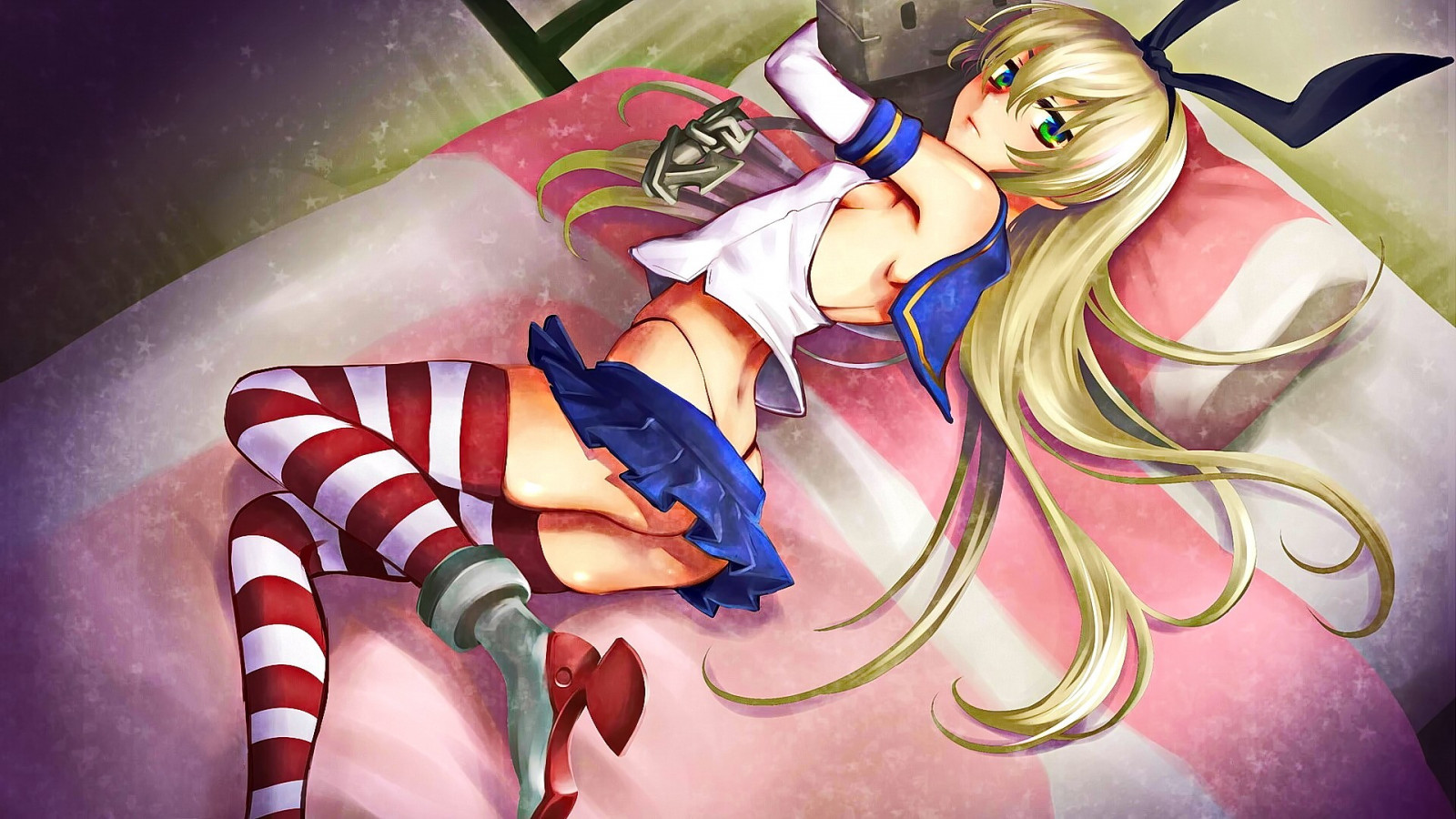 ภาพประกอบ, อะนิเมะ, สาวอะนิเมะ, การ์ตูน, คอลเลกชัน Kantai, การ์ตูน, Shimakaze Kancolle, Rensouhou chan