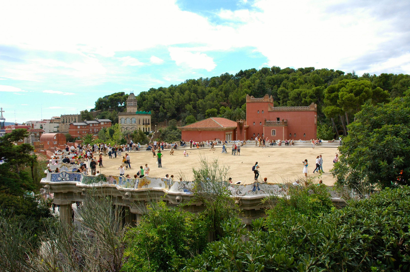 zahrada, park, vesnice, město, Barcelona, palác, majetek, sn, euorpe, katalonien, tretka, parkguell, parcg ell, antonigaud, carrerdolot, 08024barcelona, lidské osídlení